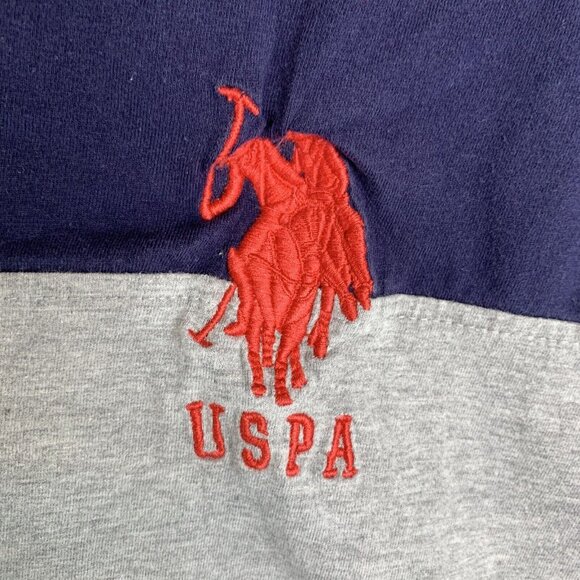 U.S Polo Association USPA Polo #3 T shirt Size M Blue & Gray - Picture 3 of 6